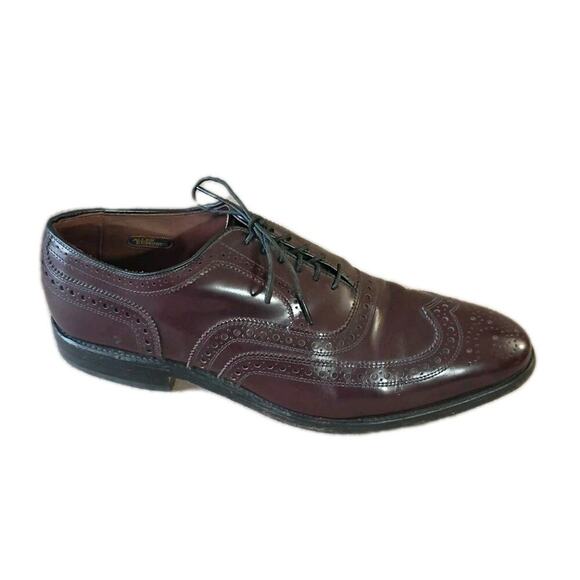 Allen Edmonds McALLISTER Wingtip Shoes Sz 9 Leather Oxford Brown